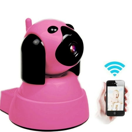 Baby Cam Pet Monitor Dog IP Cam Wireless Security Camera (Pink)