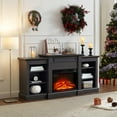 thumbnail image 2 of Fireplace TV Stand for 65 Inch TV, Farmhouse Entertainment Center with 23" Fireplace, Modern Media Console Table with Adjustable Storage Shelves for Living Room, Grey, 2 of 7