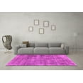 thumbnail image 3 of Ahgly Company Indoor Round Abstract Pink Modern Area Rugs, 8' Round, 3 of 4