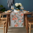 thumbnail image 2 of Red Rose Table Runner - 36 Inch Long, Kitchen Dining Table Runner Dresser Scarves, Farmhouse Romantic Botanical Floral Vines Farmhouse Decor for Coffee Tables Wedding Party Banquet, 2 of 8