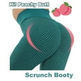 thumbnail image 3 of QRIC Women Net Ruched Butt Lifting Leggings Textured High Waisted Booty Anti-Cellulite Yoga Pants, 3 of 6