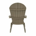 thumbnail image 6 of WestinTrends Tuscany 2-Piece HIPS Outdoor Folding Adirondack Seashell Chair With Folding Ottoman, Taupe, 6 of 11