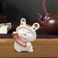 thumbnail image 2 of destyer Bunny Sculpture Ornament Car Dashboard Desk Mini Rabbit Statues Figurines Red, 2 of 9