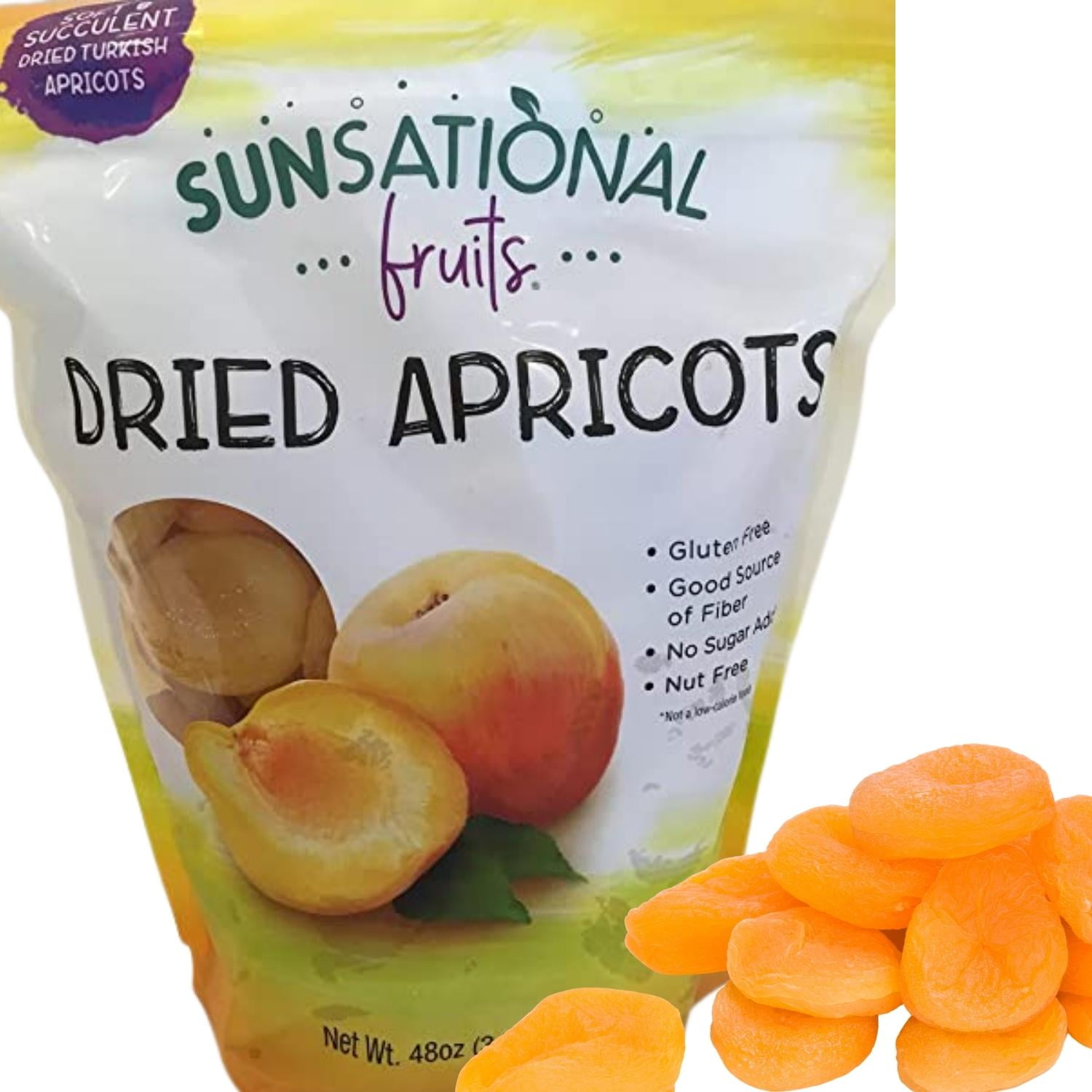 Sunsational Fruit Dried Turkish Apricots, 41oz Resealable Pack, Soft