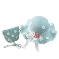 thumbnail image 2 of Lroveb Sun Hats for Girls Foldable Floppy 2-8 Years Straw Hat Tourism Flower Children Bag Set Hat, 2 of 2