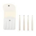 thumbnail image 1 of Unique Bargains 1 Set Portable Eyebrow Tweezer Kit for Bathroom Travel Hotel Beige, 1 of 3