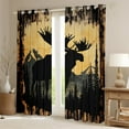 thumbnail image 2 of Manfei Rustic Reindeer Black Out Curtains for Kid, Farmhouse Cabin Curtains Pack of 2 (42x63 Each), Wildlife Animal Bedroom Curtains, Curtains and Drapes Room Decor, 2 of 6