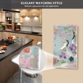 thumbnail image 5 of Yayeee Duplex Wall Plate 1-Gang 4.5"x2.7" Home Receptacle Light Switch Decorative Outlet Cover, Green Floral Cranes Pattern, 5 of 7