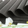 thumbnail image 4 of Alfombrillas de PVC extraíbles antideslizantes resistentes al calor Manteles individuales tejidos Gris oscuro 6 piezas, 4 of 8