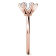 thumbnail image 5 of Solitaire Brilliance 2CT Round Brilliant Moissanite Solitaire Engagement 6 Prong Ring 10K Rose Gold, Ring Size 8.5, 5 of 5