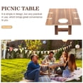 thumbnail image 5 of OULII 1Set Foldable Dining Table Portable for Wine Lovers Camping Beach Park 30X28CM, 5 of 5
