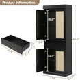 thumbnail image 2 of 69" Rustic Pantry Cabinet with Rattan Doors, Adjustable Shelves & Drawer – Moisture-Resistant Engineered Wood Storage for Kitchen, Dining Room, Black, 2 of 8
