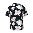 thumbnail image 7 of Kdxio Men's Hawaiian Shirt for Men Short Sleeve Shirt Lilies Flowers Summer Casual Holiday Beach Button Down T-Shirts, 7 of 7