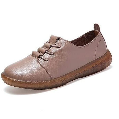 

Women s Lace Up Loafers Round Toe Moccasins Driving Shoes Slip On Flat Shoes Size 9.5