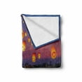 thumbnail image 2 of Lantern Soft Flannel Fleece Throw Blanket, Wat Arun Building Thailand Bangkok Coastline People Wishing Positive Culture, Cozy Plush for Indoor and Outdoor Use, 50" x 70", Multicolor, by Ambesonne, 2 of 6