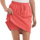 thumbnail image 3 of Falda pantalón de punto de algodón con cordón ajustable y cintura elástica para mujer - Ropa informal de verano, coral, talla M, 3 of 4