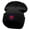 Black, variant on Dominican Flower Embroidered 12 Inch Long Knitted Beanie - White OSFM