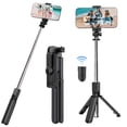 thumbnail image 1 of Selfie Stick Tripod With Remote Wireless Buetooth For IPhone 14 13 12 Pro Max/iOS, Portable Extendable Selfie Stick Phone Holder With Wireless Remote Shutter For Android/Samsung Galaxy S22, 1 of 5