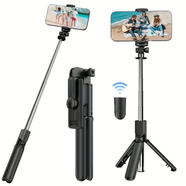 Selfie Stick Tripod With Remote Wireless Buetooth For IPhone 14 13 12 Pro Max/iOS, Portable Extendable Selfie Stick Phone Holder With Wireless Remote Shutter For Android/Samsung Galaxy S22