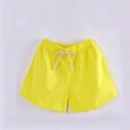 thumbnail image 6 of LLYWEY Girls Bermuda Shorts, Boys Knee Length Shorts, Kids Casual Summer Solid Elastic Waist Straight Leg Shorts with Pockets 18-19 Years, 6 of 8