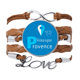 thumbnail image 1 of Provence geografía coordenadas trave Pulsera de cuero Negro trenzado pulsera de cuerda de amor Unbranded M, 1 of 3