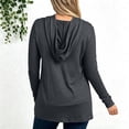 thumbnail image 4 of SBYOJLPB Maternity Hooded Tops for Women Long Sleeves Solid Color Casual Comfortable Pregnancy Clothes, 4 of 8
