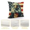 thumbnail image 4 of Orinice Eagle American Flag Graphic Decorative Cushion Throw Pillow Cover for Home Couch Living Room Bed Sofa, Short Plush Material, 1PC 18x18in, 4 of 5