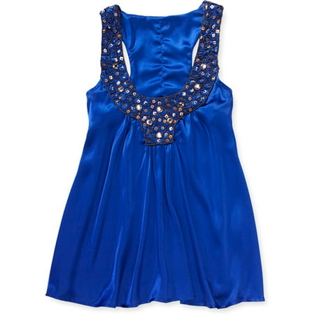 Juniors' Beaded Draped Tank