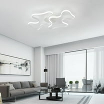 Miumaeov Flush Mounted LED Cloud Style Ceiling Light Pendant Lamp 2100lm Cool White 6000k AC100-277V