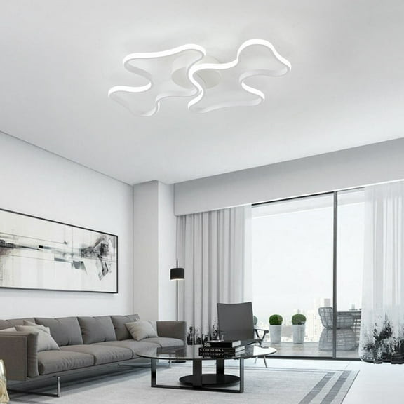 Miumaeov Flush Mounted LED Cloud Style Ceiling Light Pendant Lamp 2100lm Cool White 6000k AC100-277V