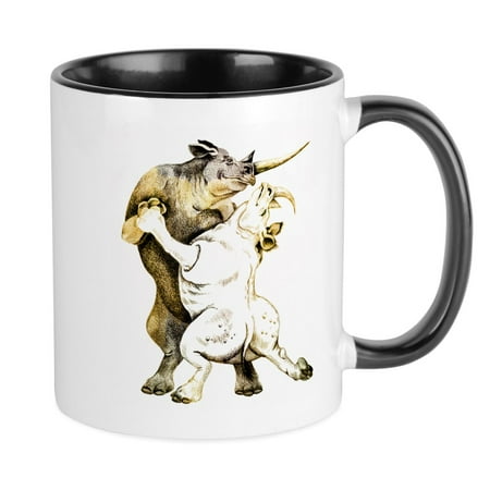 

CafePress - Rhinos Tango Mug - Ceramic Coffee Tea Novelty Mug Cup 11 oz