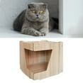 thumbnail image 5 of Casa de madera para gatos, innovadora, divertida, gran espacio, cama cueva para gatos de fácil montaje para interiores, puerta pequeña con forma especial, 5 of 5