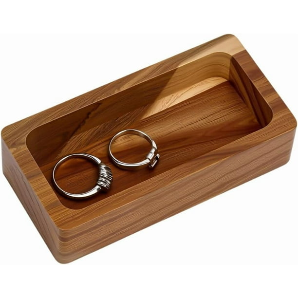 Bandeja rectangular de madera de acacia Plato rectangular de madera para servir