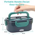 thumbnail image 4 of Electric Lunch Box,2 In 1 Portable Food Warmer Heater Lunch Box For Car,Work,Home & Office- Capacity 1.5L US Plug Light Coffee, 4 of 5