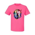 thumbnail image 2 of Wild Bobby, Cosmic Trippy Cat Riding Llamacorn in Space, Animal Lover, Men Graphic Tees, Neon Pink, 2XL, 2 of 3