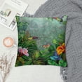 thumbnail image 2 of GOSMITH Tropical Plants Outdoor Pillow Shams, Decorative Pillowcases Cushion Case, Soft Throw Pillow Covers Waterproof Pillow Case, Watercolor Monstera Palm Leaves with Flowers Birds White, 2 of 5