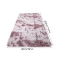 thumbnail image 4 of AuroraX Purple Bedroom Area Rug Non-Slip Backing Shaggy Plush Ultra Soft Bathroom Rug Contemporary 31x78 Inch Tie-Dye, 4 of 5