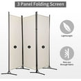 thumbnail image 4 of FDW 3 Panel Room Divider 5.9FT Partition Room Separators with Metal Frame Portable(Beige), 4 of 8