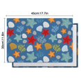 thumbnail image 6 of Set of 4 Tropical Ocean Theme Placemats, Heat Resistant and Wrinkle Free Flax Table Mats, Machine Washable with Starfish Coral Seahorse Pattern for Beach Summer Dining Table, 6 of 6