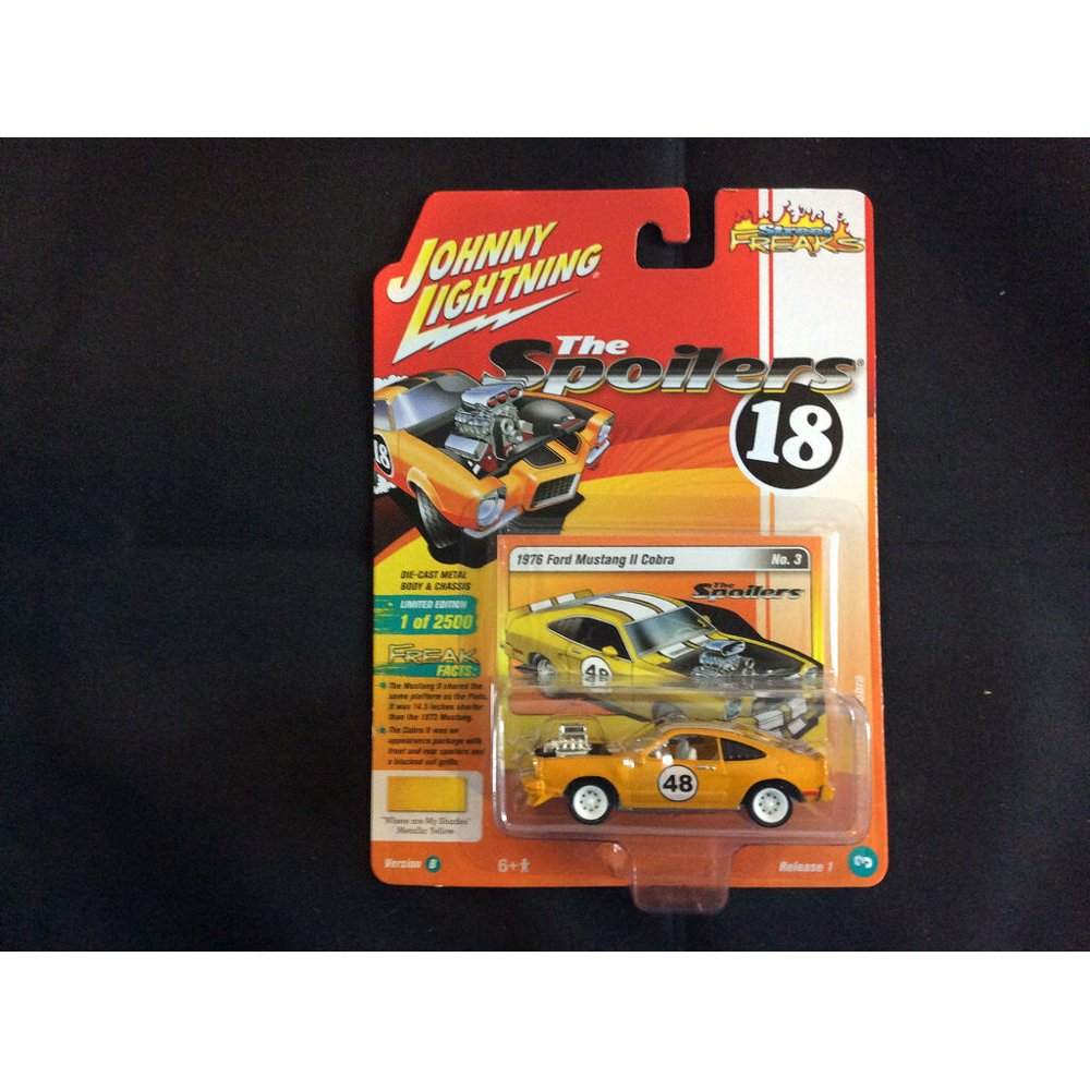 Johnny Lightning 1:64 Scale Yellow 1976 Ford Mustang Cobra Diecast Car ...