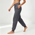 thumbnail image 4 of Resicozy Petite Sweatpants Women Trendy Elastic Waist Bottom Lounge Pant Lightweight Baggy Joggers with Pocket Dark Gray XL, 4 of 7