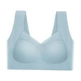 thumbnail image 3 of Sujetador deportivo tipo bralette sin costuras, cobertura total, para uso diario, para mujer, sin costuras Azul claro, 3 of 9