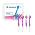 thumbnail image 3 of Mini cepillo de dientes desechable 5 en 1 con pasta de dientes | Pico de hilo dental | Raspador de lengua | Sabores mixtos | Set de cuidado bucal portátil de viaje | No es necesario enjuagar | Pack, 3 of 7