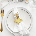 thumbnail image 5 of Napkin Rings Set of 18,Ginkgo Leaf Napkin Rings Wedding Gold Napkin Buckle for Thanksgiving Table Decoration, 5 of 5