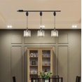 thumbnail image 6 of Kiven J-Type Track Lighting Pendants, 3-Light J Track Pendant Lights with Crystal Lampshade,Dimmable J Track Light Pedant for Home Cafe Kitchen Island, Adjustable Height,Black Finish Socket, 6 of 7