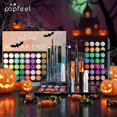 thumbnail image 3 of POPFEEL Complete Halloween Makeup Kit with Step-by-Step Guide - Full Face Palette Set, Eyeshadow, Lip Gloss, Mascara & Brushes, 3 of 4