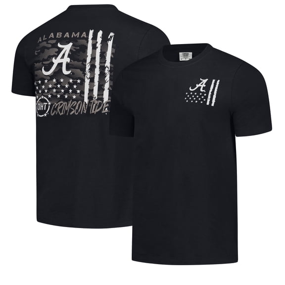 Men's  Black Alabama Crimson Tide Comfort Colors OHT Camo Overlay T-Shirt