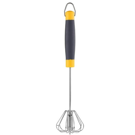 

Liveday Egg Whisk Stainless Steel Hand Push Whisk Blender Egg Agitator Egg Beater