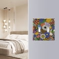 thumbnail image 4 of Yayeee Toggle Light Switch Wall Plate 2-Gang 4.56"x4.48" Decorative Outlet Cover, Blue Floral, 4 of 7