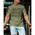 thumbnail image 3 of Gymish Hard Work Works Workout T-Shirt – Funny Gym Shirt for Men, Lifting Tee, Deadlift T-Shirt, Men’s Workout Apparel, Athletic Gym Wear, 3 of 5